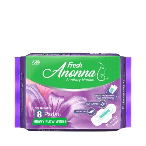 Fresh Anonna Sanitary Napkin Heavy Flow Wings 8 Pads