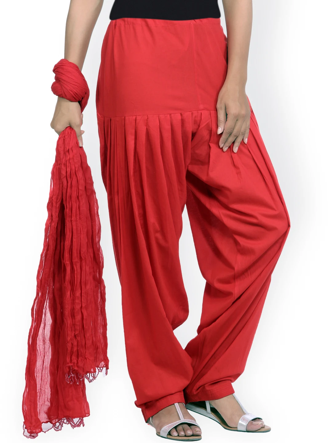 JK Red Patiala & Dupatta