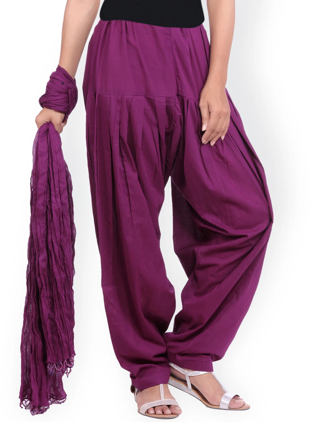 JK Purple Patiala & Dupatta