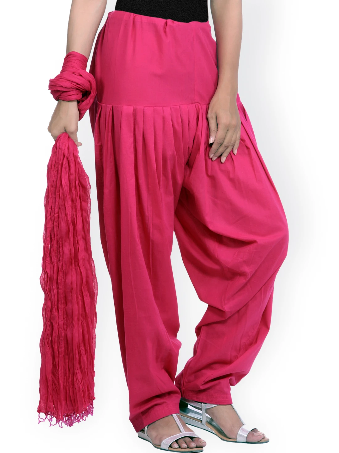 JK Pink Patiala and Dupatta