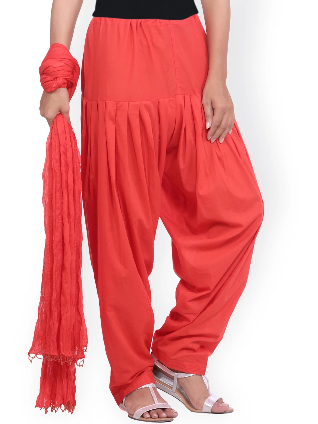 JK Orange Patiala and Dupatta