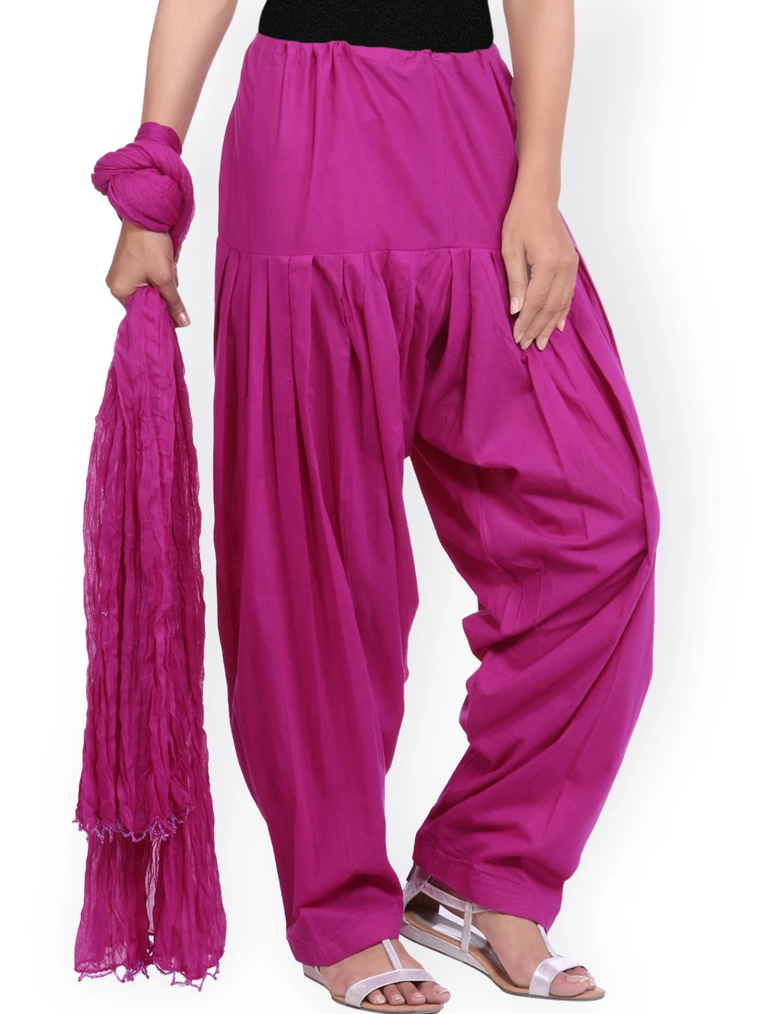 JK Magenta Patiala & Dupatta