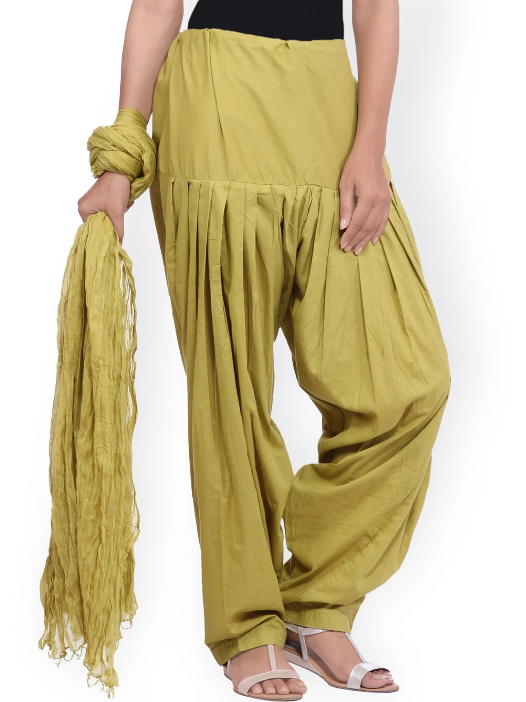 JK Khaki Patiala & Dupatta
