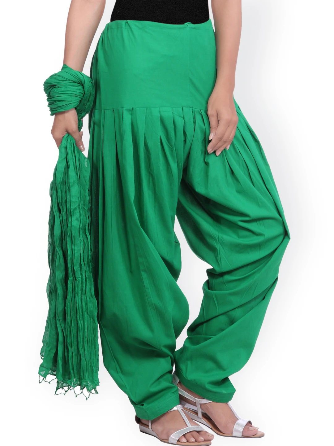 JK Green Patiala & Dupatta