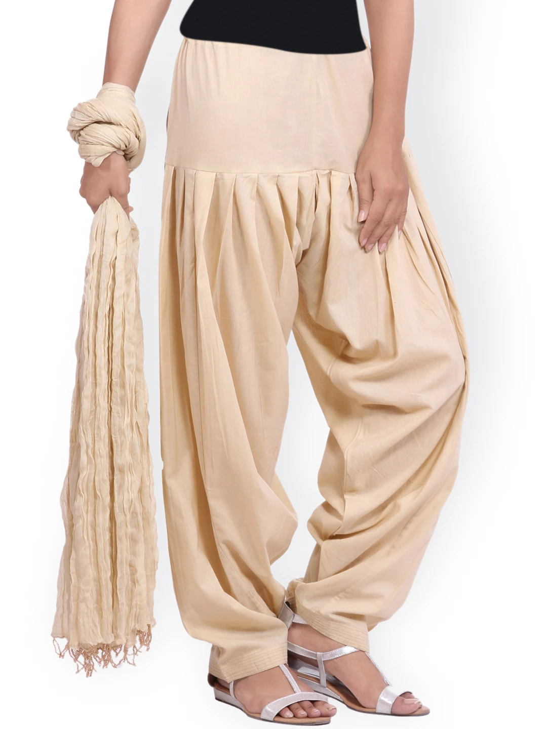JK Cream Patiala & Dupatta