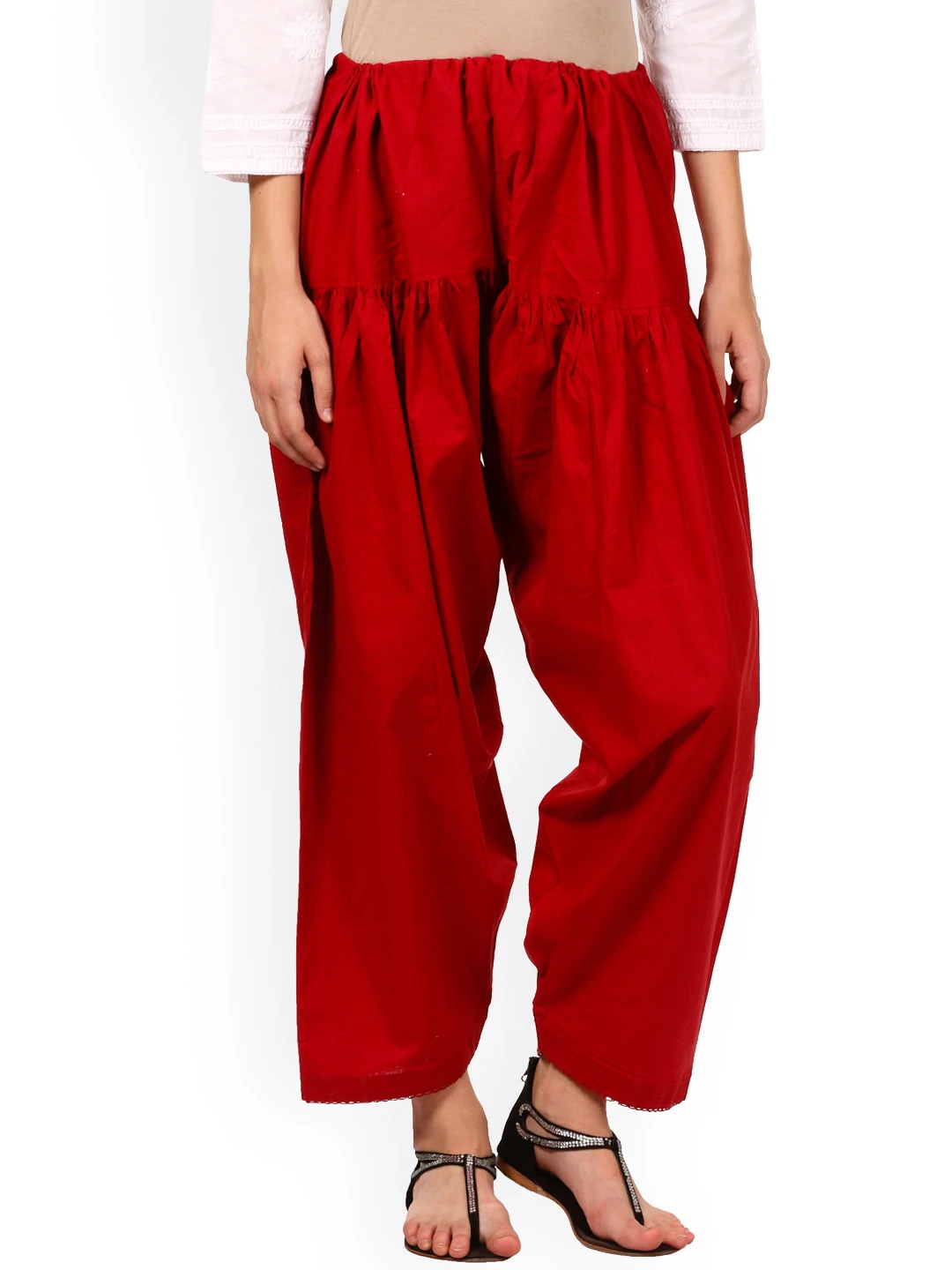 Women Maroon Solid Regular-Fit Salwar - PRS012