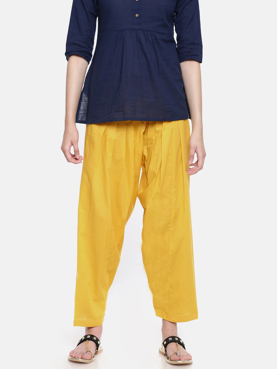 Women Yellow Solid Regular Salwar - PRS003