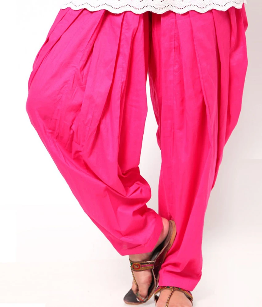 Parvin Dark Pink Semi Patiyala Salwars - P0001