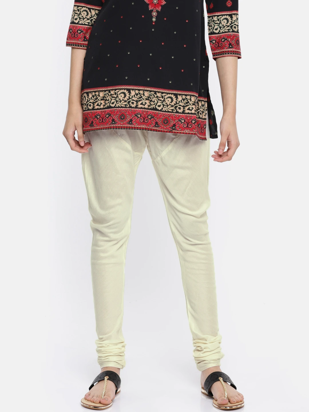 Women Off White Churidar - CD0010