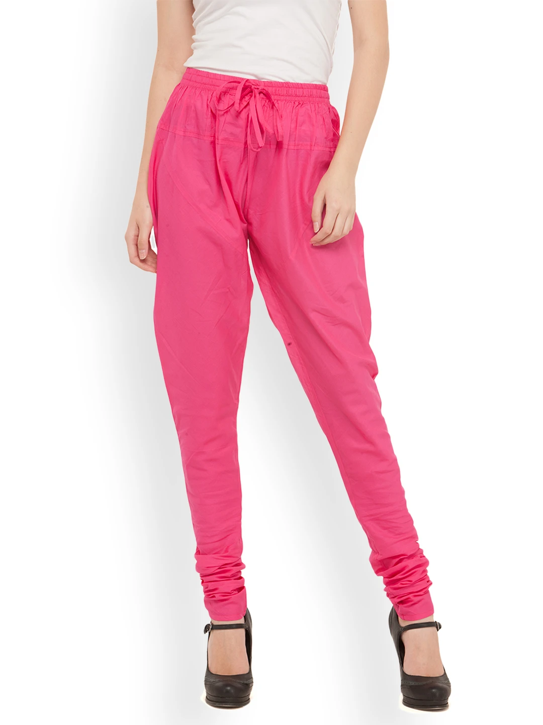 Women Cotton Pink Churidar - CD0019