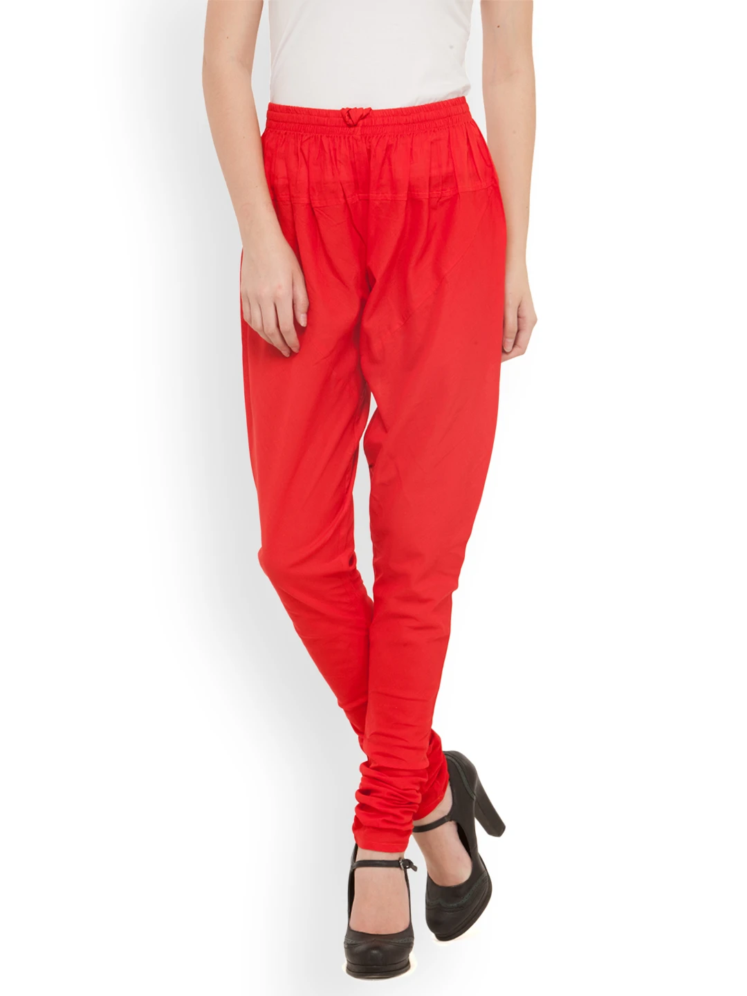 Women Cotton Red Churidar - CD0021