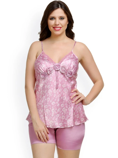 Private Lives Pink Printed Night Suit PL1119