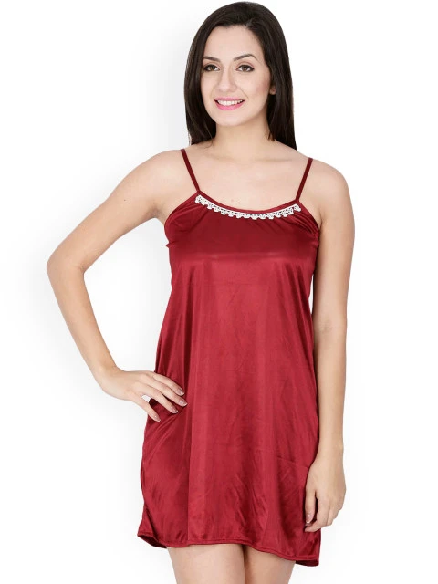Secret Wish Maroon Nightdress BD-109