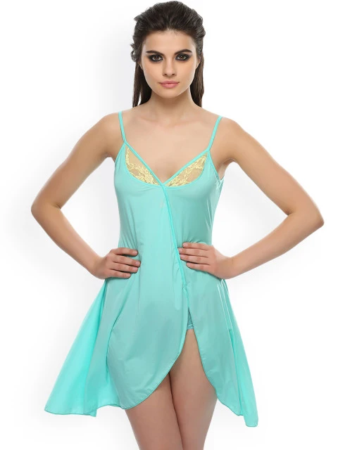 Clovia Sea Green Baby-Doll NS0366A11