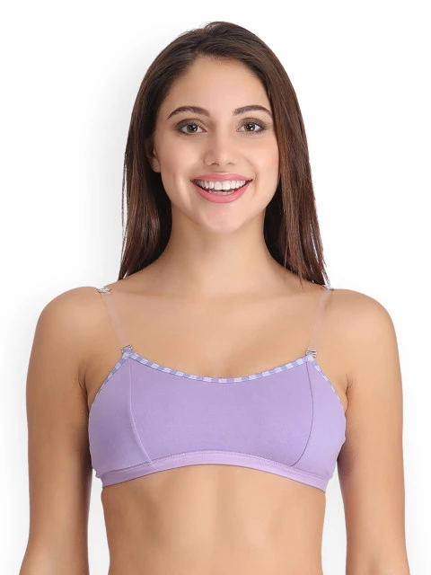 Clovia Purple Full-Coverage Beginners Bra BB0039