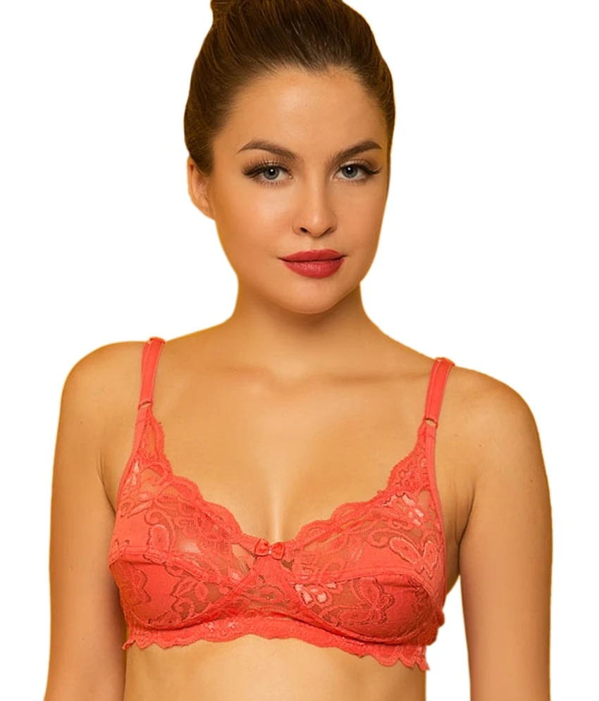 Clovia Non Padded Non Wired Bra In Reddish Pink