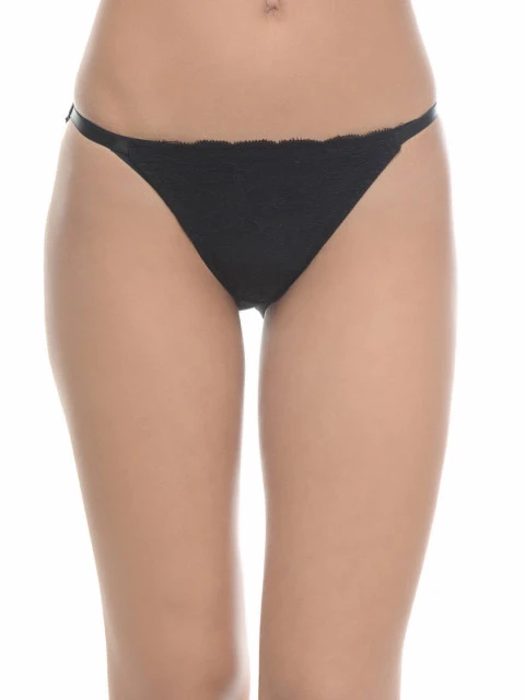Women Black Lace Bikini Briefs DI093