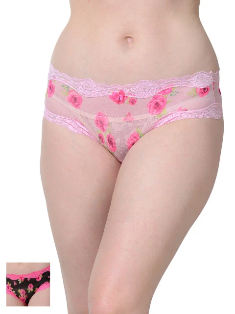 Women`s Pink Lace Briefs SL25