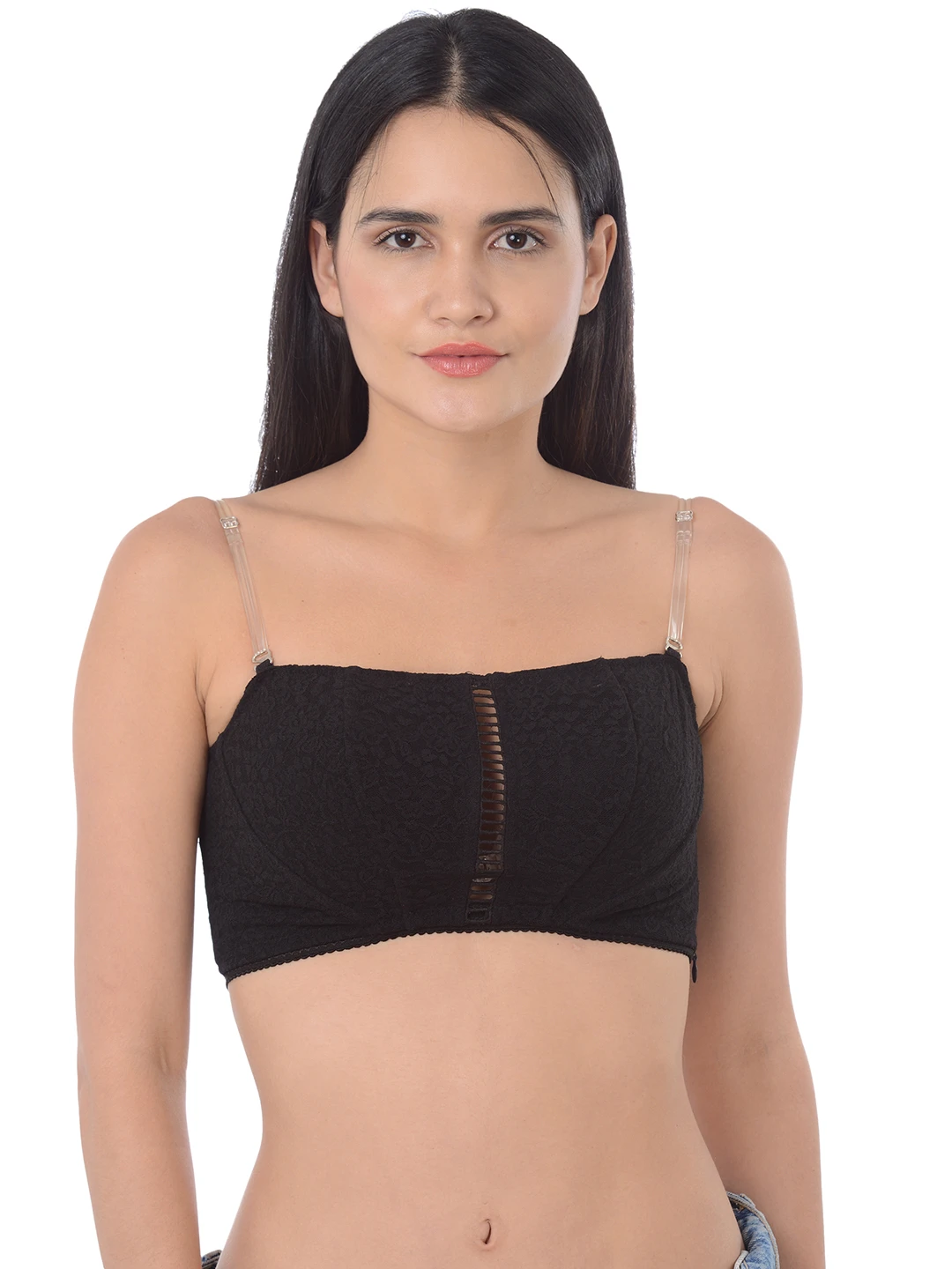 Black Lace Non-Wired Non Padded Bralette Bra DI-1080