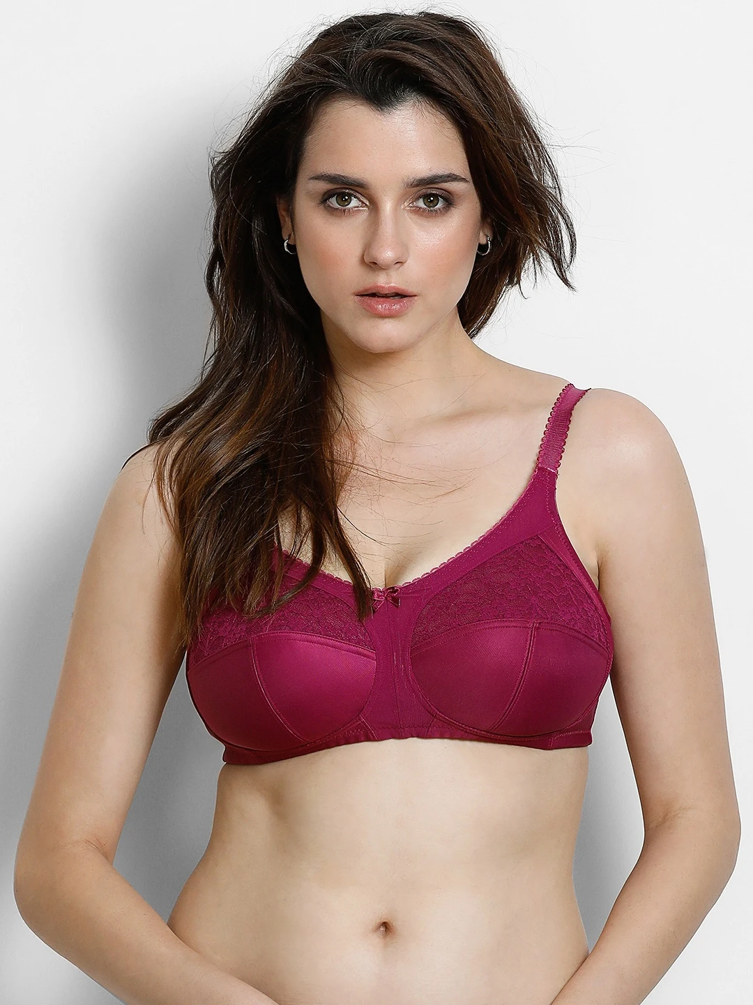 Maroon Solid Non-Wired Non Padded Everyday Bra ZM010240