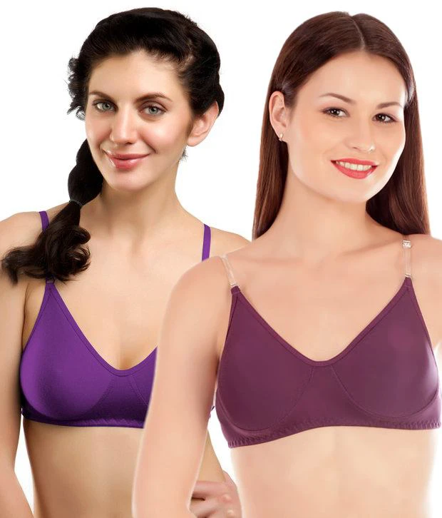 Purple Non-padded Bra 2 Pieces