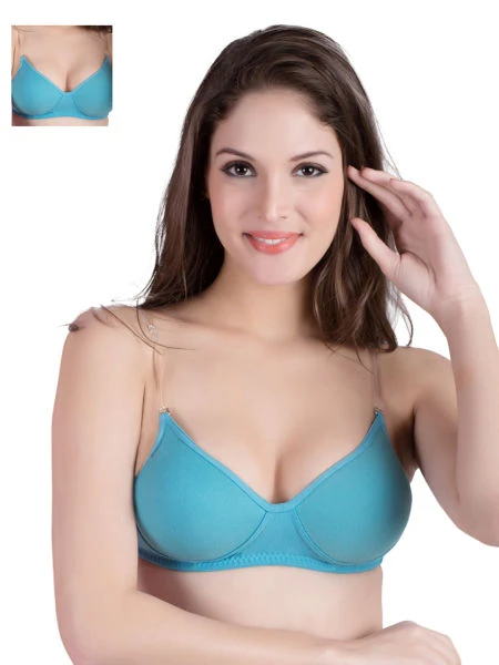 Blue Pack of 2 Demi-Cup T-shirt Bras