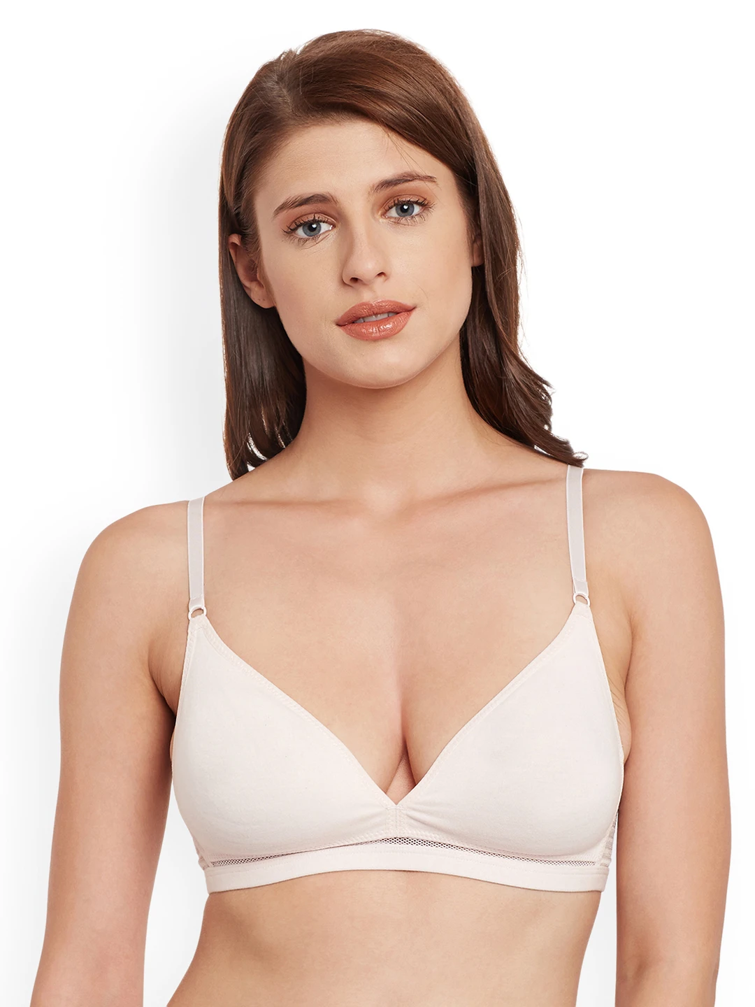 Beige Solid Non-Wired Non Padded Everyday Bra