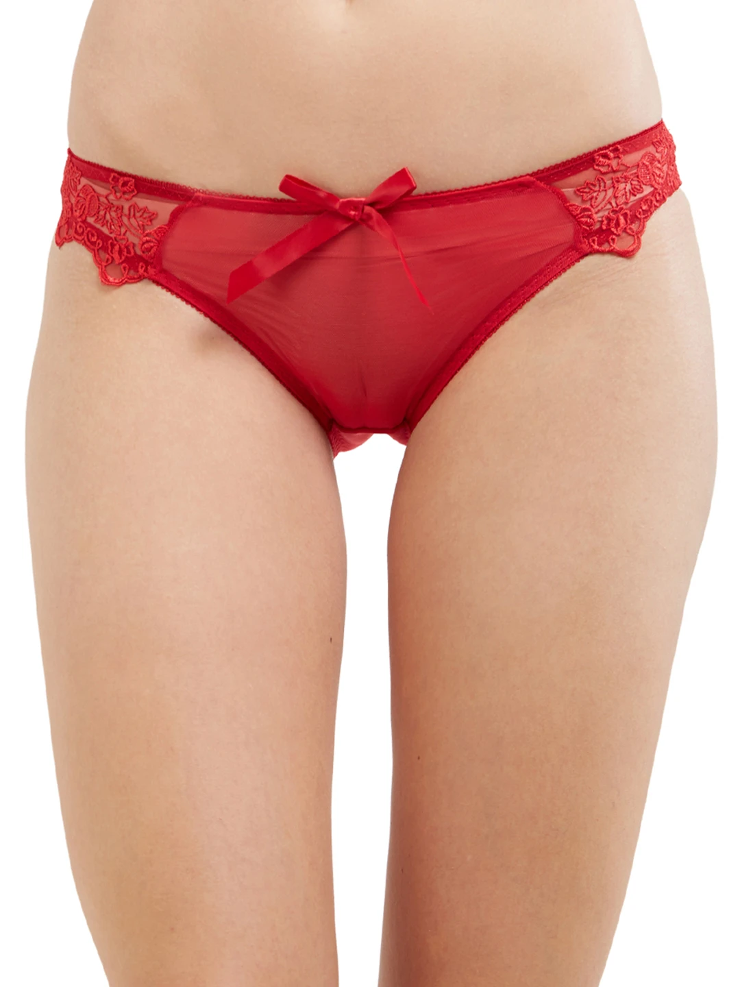 Blush Women Red Lace Bikini Briefs