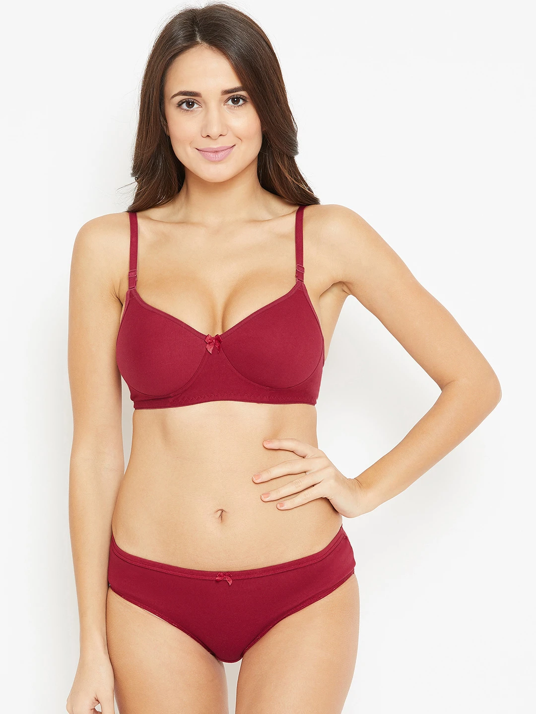 Maroon Bridal Lingerie Set NGLS-06