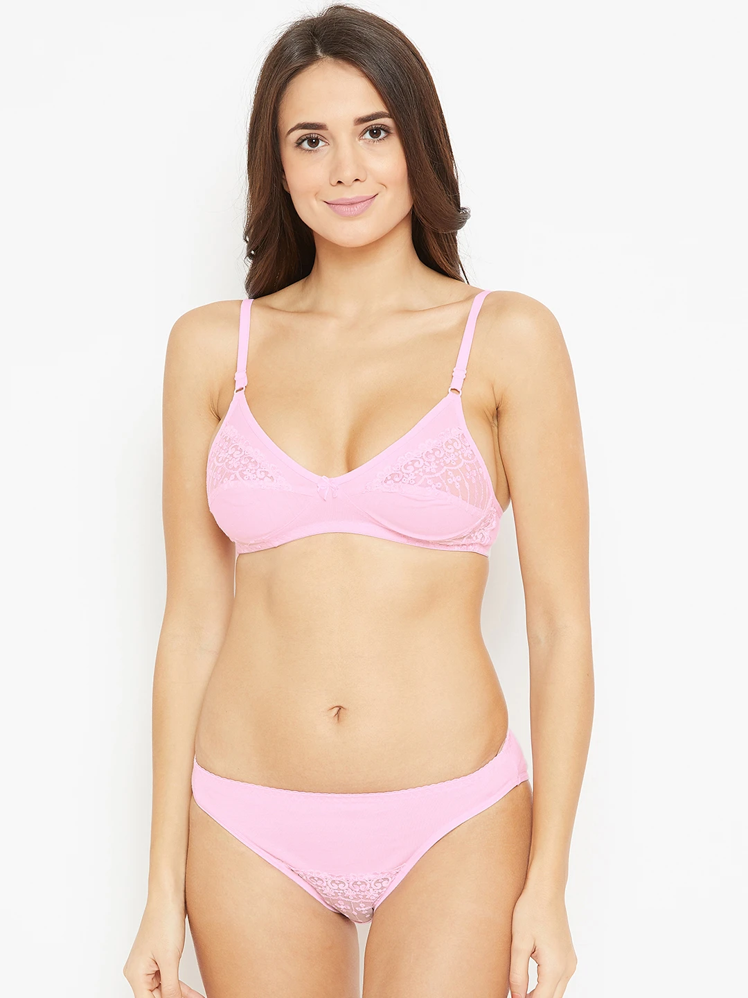 Pink Lace Bridal Lingerie Set NGLS-09