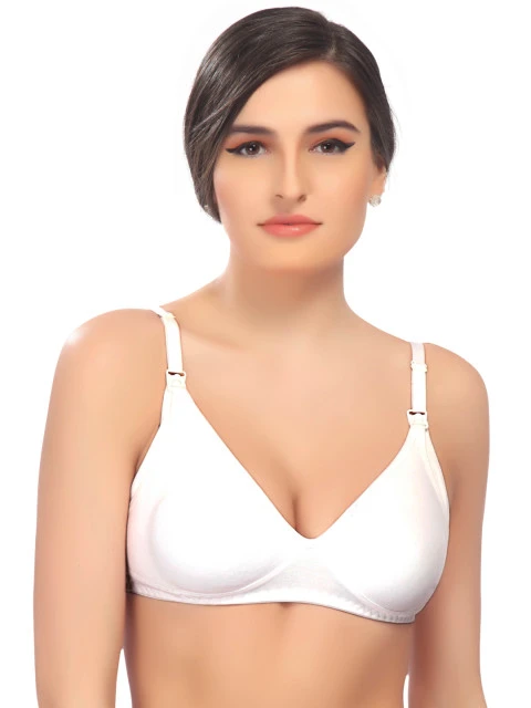 White Medium-Coverage Maternity Bra BR-8058