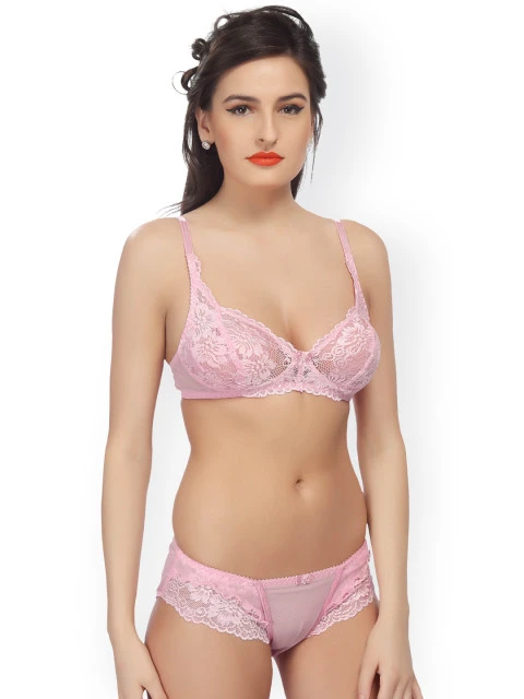 Pink Lace Lingerie Set LLS-4066