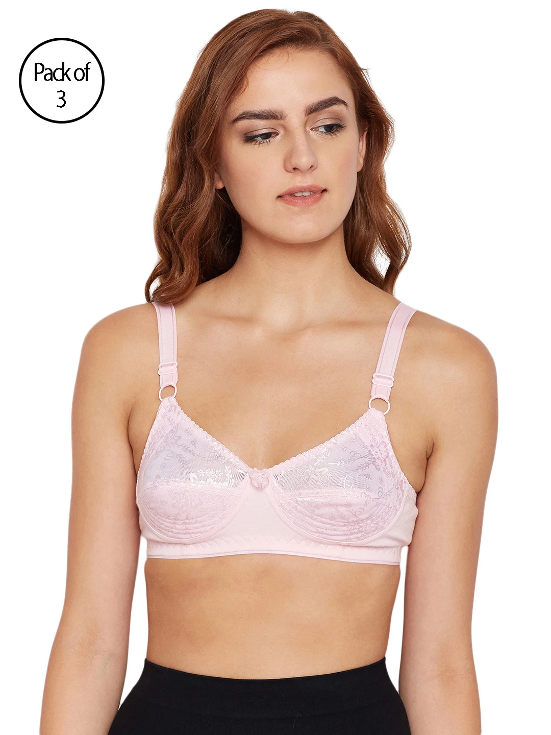 Women Pack of 3 Pink Everyday Bra E5583