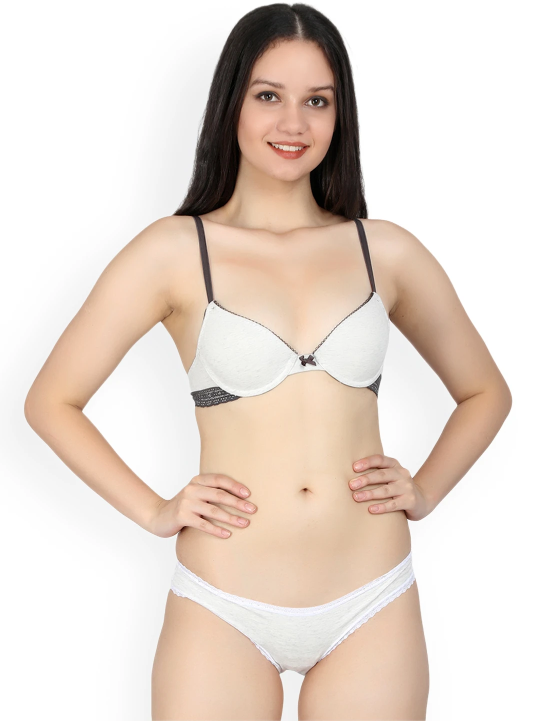 Women Off White Lingerie Set