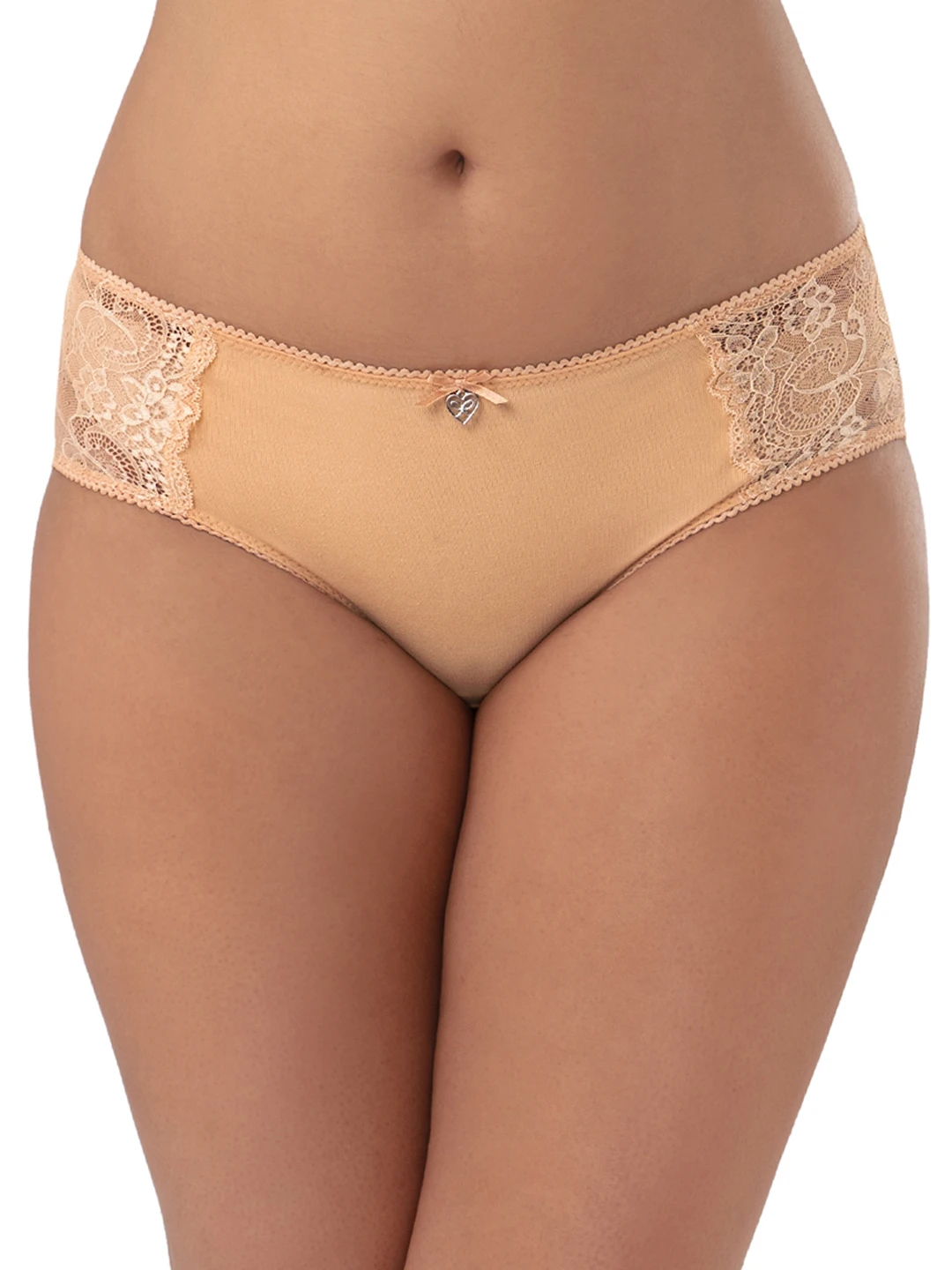 Women Nude-Coloured Self Design Hipster Briefs