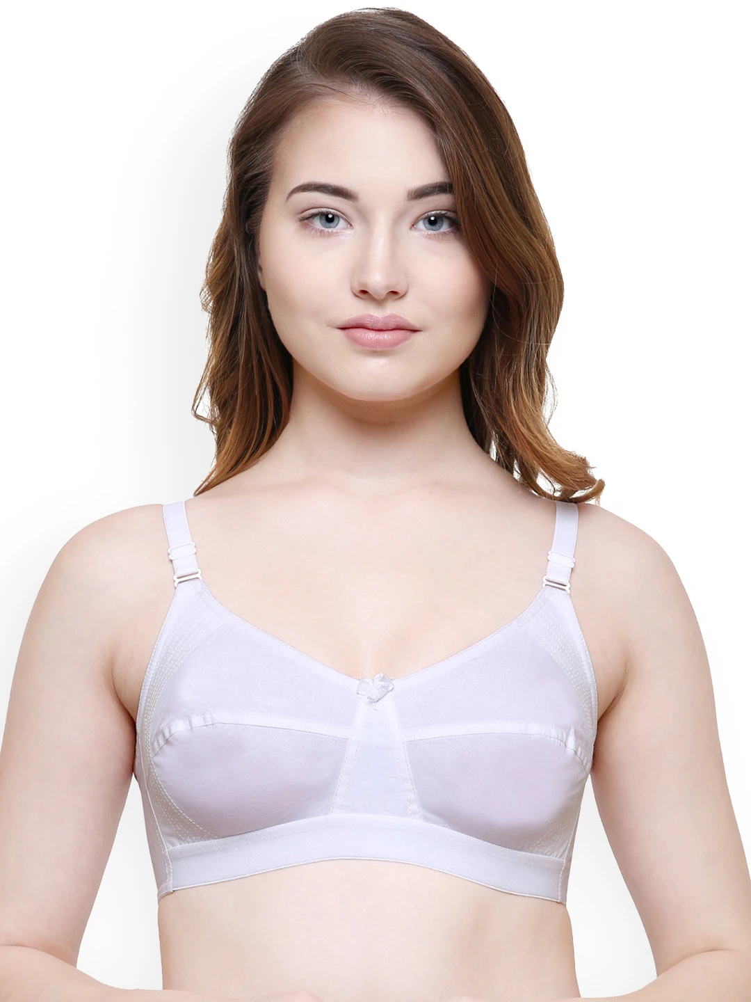 White Solid Non-Wired Non Padded Minimizer Bra