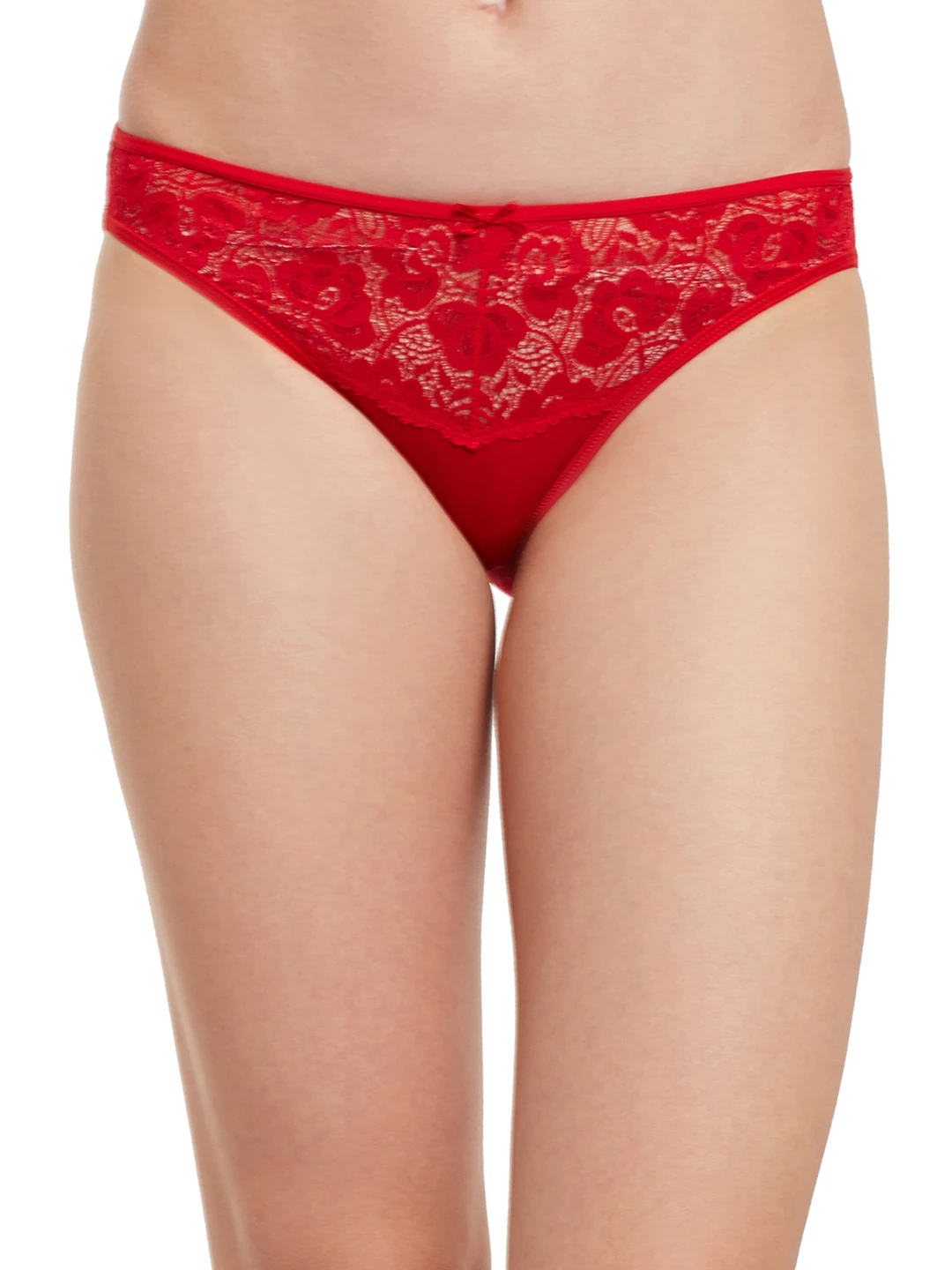 Red Lace Detail Briefs