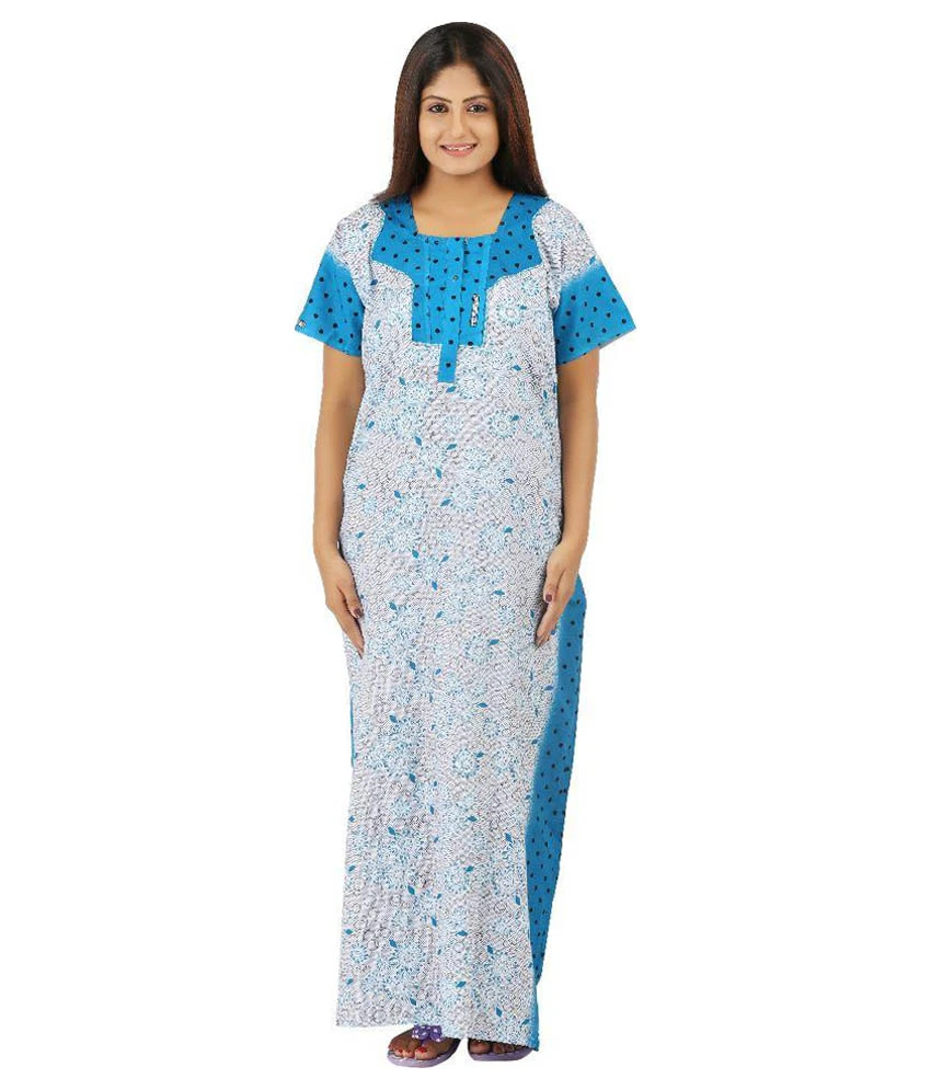 Color Cotton Nighty & Night Gowns NT-A0015