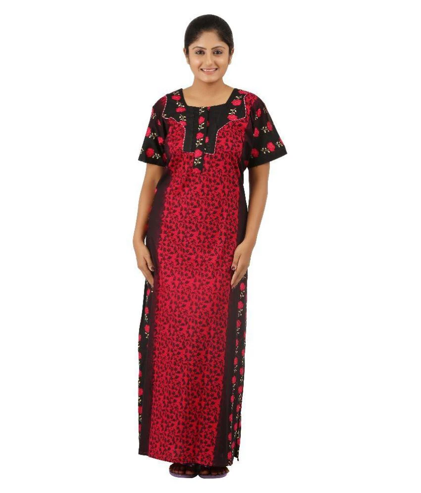 Multi Color Cotton Nighty & Night Gowns NT-A0013