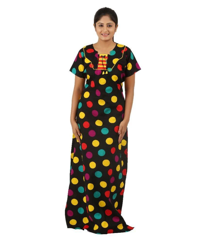 Multi Color Cotton Nighty & Night Gowns NT-A0011