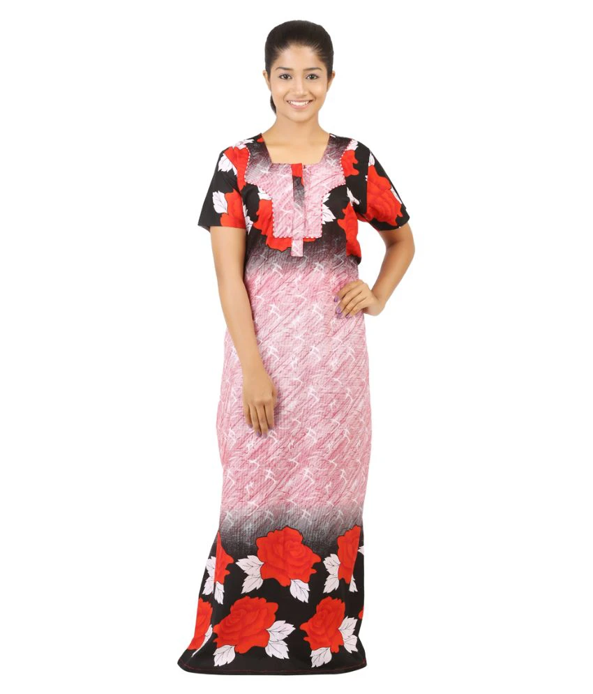 Multi Color Cotton Nighty & Night Gowns NT-A0006