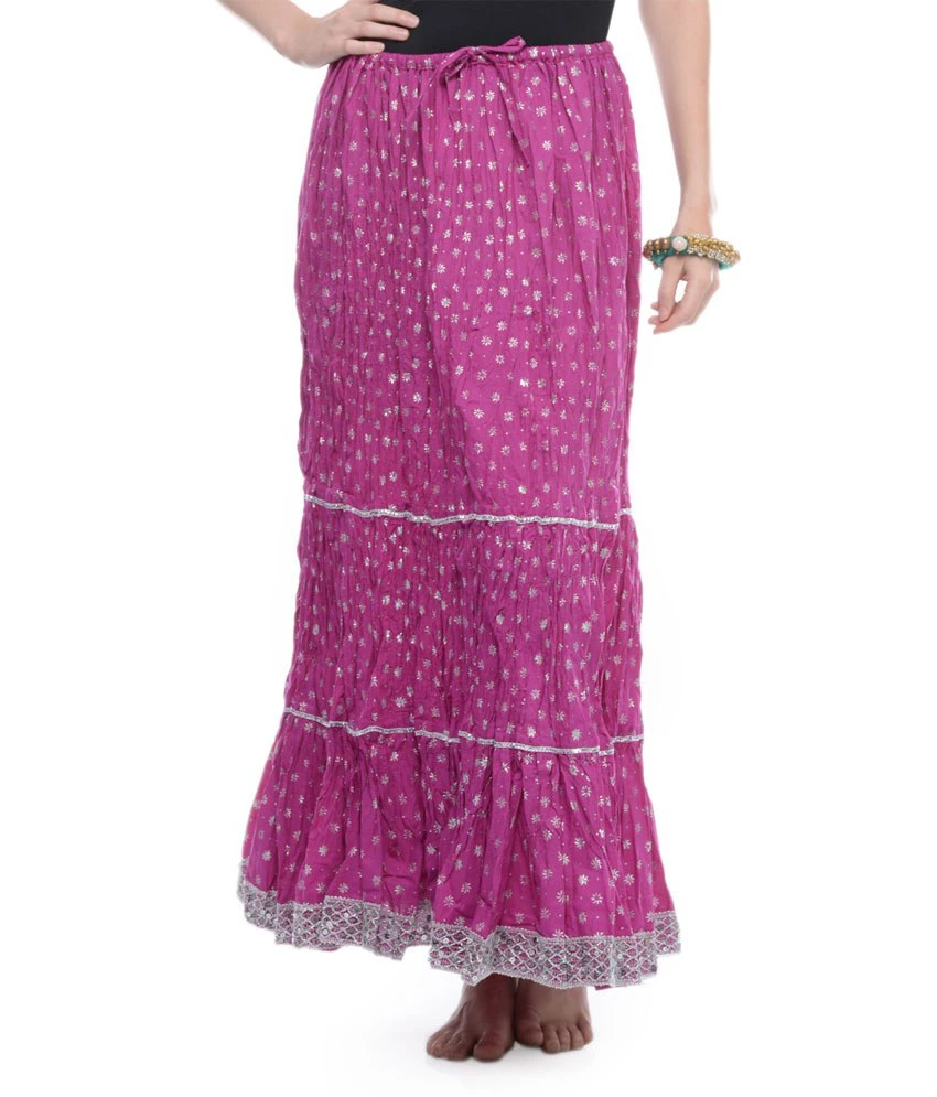 Purple Cotton Skirts