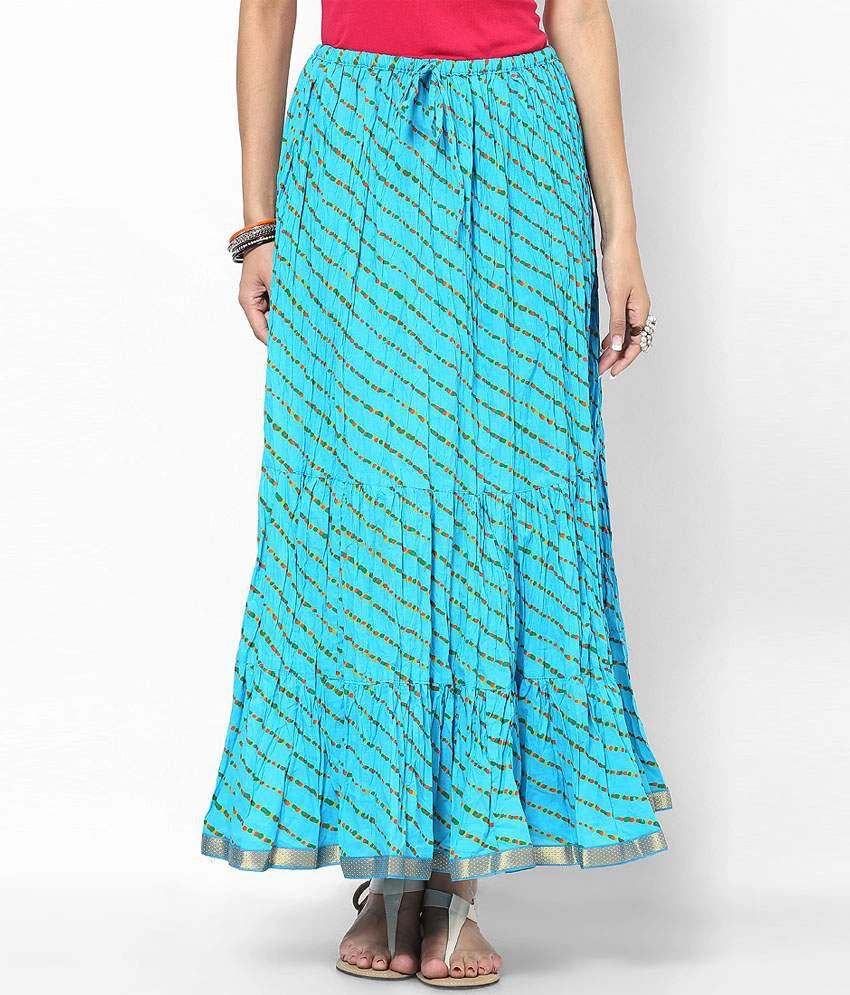 Blue Cotton Skirts