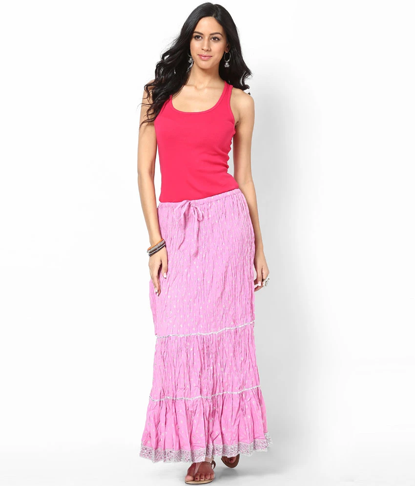 Pink Cotton Skirts