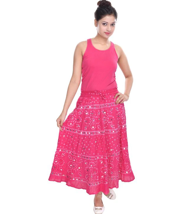 Pink Cotton Skirts