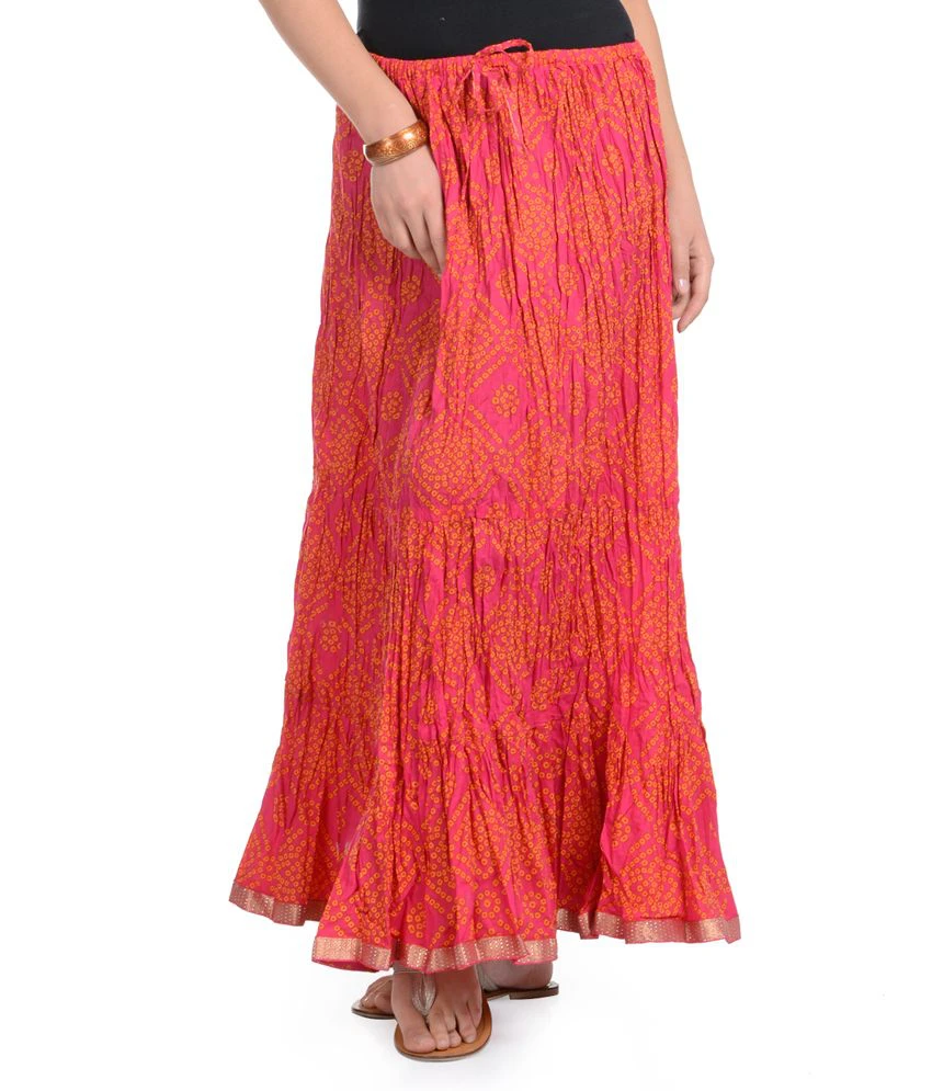 Pink Poly Cotton Skirts