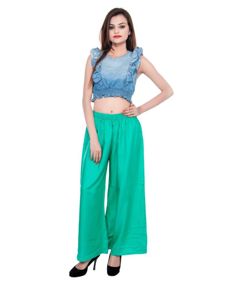 Florance Fashion Turquoise Cotton Palazzos DKF-TQR-005