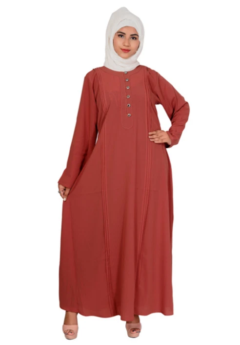 Simple A-line Rust Color Kashibo Abaya