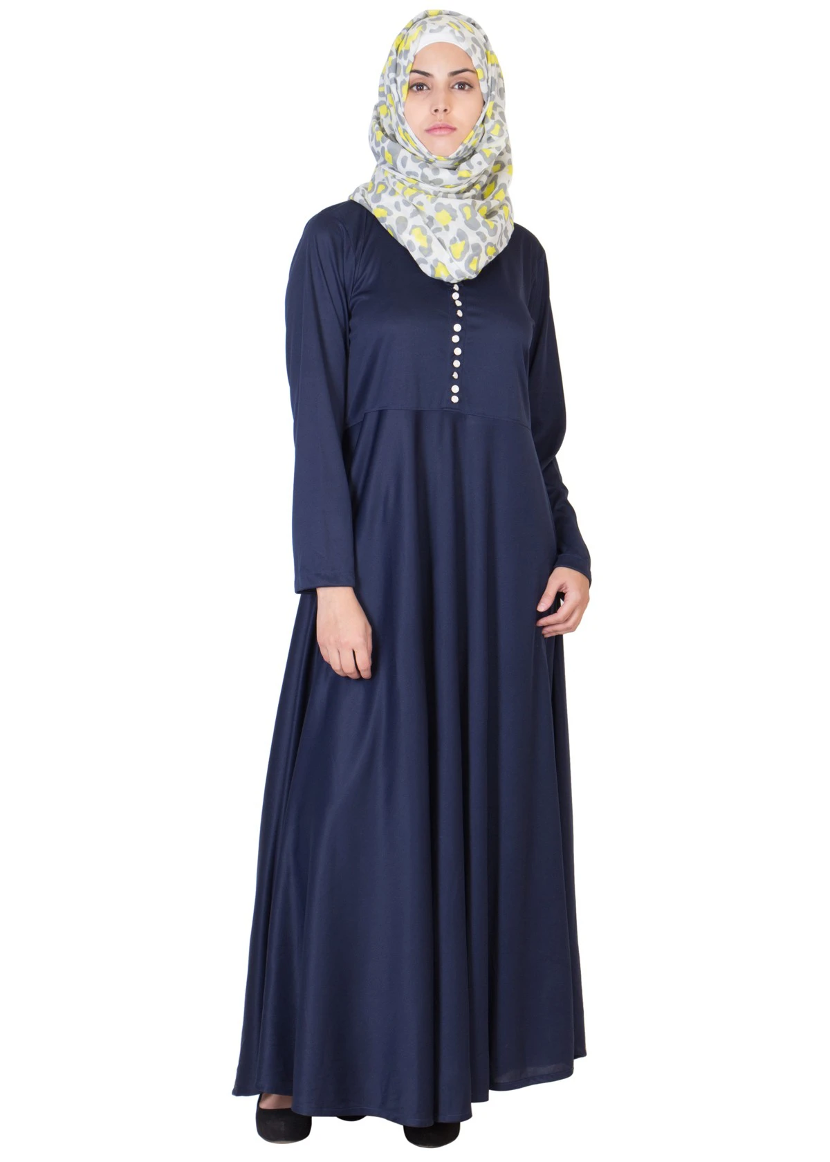 Pearl Button Abaya