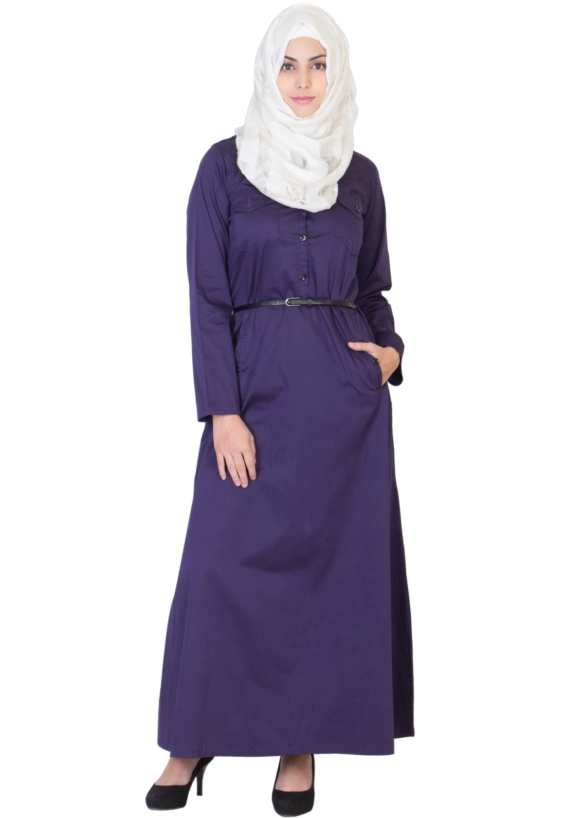Elegant Purple Colored Abaya